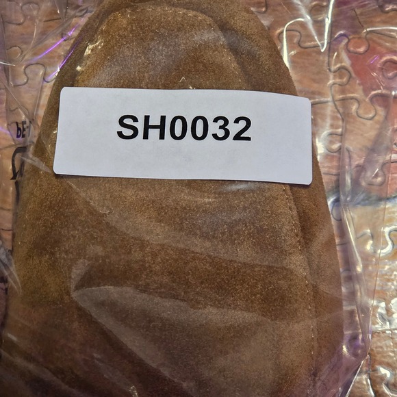 Tory Burch Suede Loafers Tan Brown Scrunch Back Square Toe Flats Shoes Size 8 - Picture 8 of 8